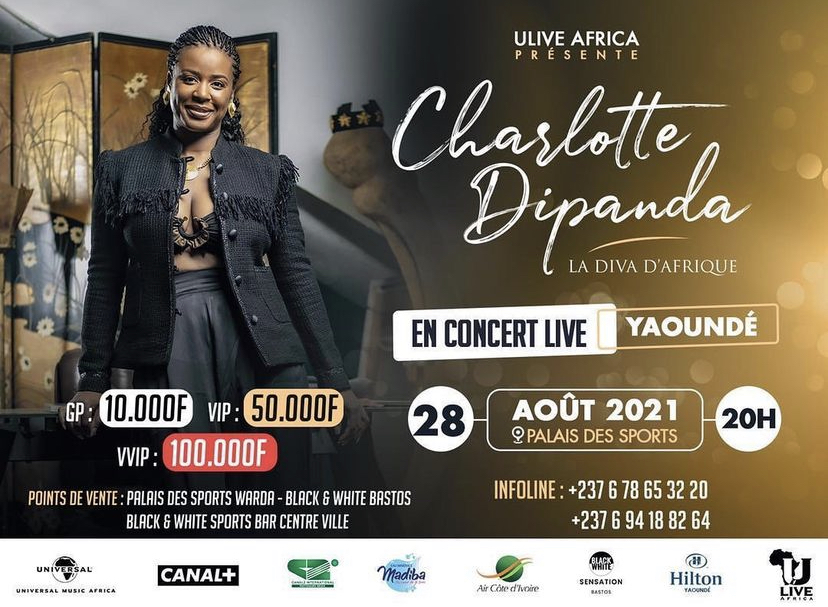 Événement : Charlotte Dipanda promet un show explosif au PAPOSY ce 28 août à Yaoundé