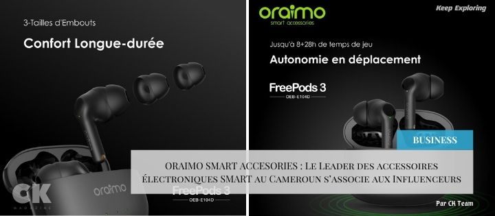 ORAIMO SMART ACCESORIES : Le Leader des accessoires électroniques SMART au Cameroun s’associe aux Influenceurs