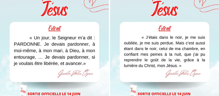 « MON JESUS » : Gaëlle Stella OYONO annonce la sortie de son tout premier livre.